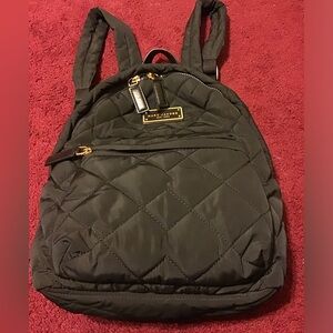 MARC JACOBS NY BLACK QUILTED BACKPACK NYLON AND LEATHER EUC